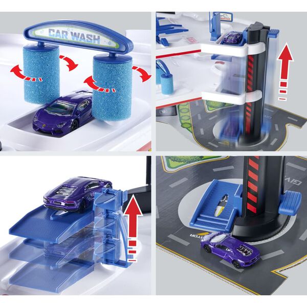 majoRETTE Speelgoedgarage met 5 speelgoedauto's