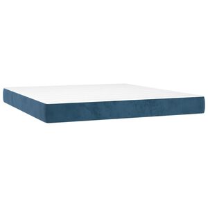 vidaXL Pocketveringmatras medium 180x200x20 cm fluweel donkerblauw