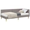 vidaXL Hoekbedframe met Matras Anders met hoofdeinde 2 pcs Taupe Stof