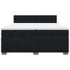 vidaXL Boxspring met matras fluweel zwart 200x200 cm