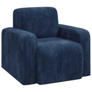 vidaXL Fauteuil Marineblauw corduroy