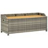 vidaXL Tuinopbergbank 120 cm poly rattan grijs