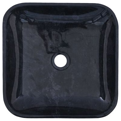 vidaXL Gootsteen 40x40x10 cm marmer zwart