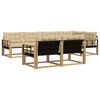 vidaXL Buiten bankenset 7 st Wit en Beige