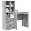 vidaXL Bureau met lade 2 pcs Grijs Sonoma