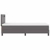 vidaXL Boxspringbed met matras Grijs 90 x 190 cm Kunstleer
