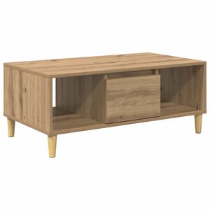 vidaXL Salontafel Artisan Eiken 90 x 50 x 26.5 cm Bewerkt hout