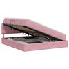 vidaXL LED Opslagbed met Matras Roze 140 x 200 cm Fluweel