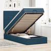 vidaXL Ottoman bed met matrassen 90x190cm fluweel donkerblauw