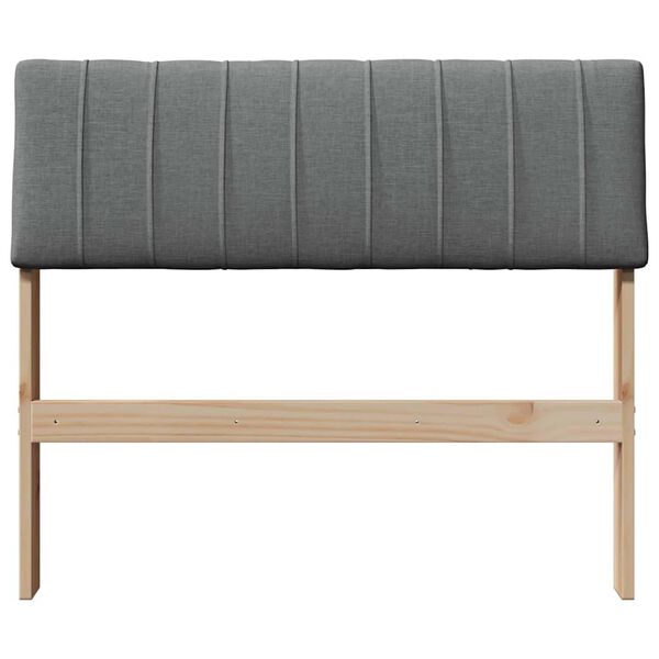 vidaXL Gestoffeerd hoofdbord Donkergrijs 90 cm Massief grenenhout