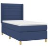 vidaXL Boxspring met matras en LED stof blauw 80x200 cm