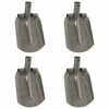 vidaXL Schep Hoofd 4 st Zilver 33 x 21 cm Gepoedercoat staal