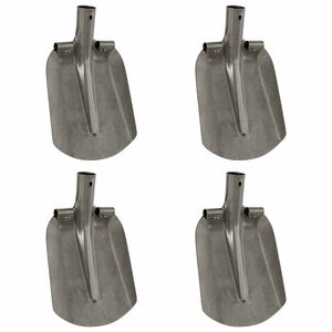 vidaXL Schep Hoofd 4 st Zilver 33 x 21 cm Gepoedercoat staal