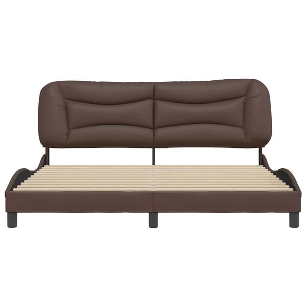 vidaXL Bedframe zonder matras "Hvar" kunstleer bruin 180x200 cm