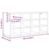 vidaXL Schoenenkast Sonoma Eiken 103 x 30 x 51 cm Bewerkt hout