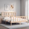vidaXL Bedframe met hoofdbord massief hout