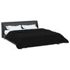 vidaXL Vol jaar dekbed Zwart 200 x 220 cm Microfiber en Teddy fleece