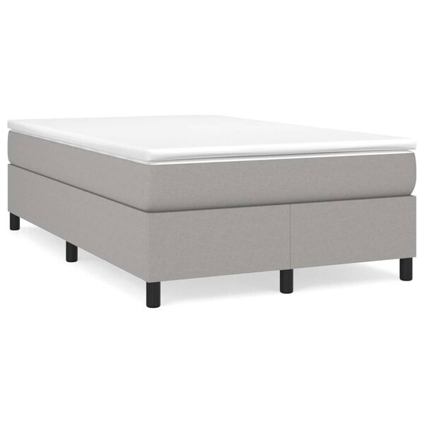 vidaXL Boxspring bed 120x200 cm stof lichtgrijs