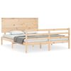 vidaXL Bedframe met hoofdbord massief hout