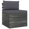 vidaXL 11-delige Loungeset pallet met kussens massief grenenhout