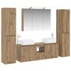 vidaXL Badkamermeubelset 6 pcs Artisanaal eiken Bewerkt hout en glas