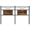 vidaXL Hoofdeinde 137 cm spaanplaat 137 cm gerookt eikenhout en staal