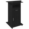 vidaXL Podium Zwart Eiken Bewerkt hout 55 x 55 x 107 cm