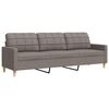 vidaXL Driezitsbank 210 cm stof taupe