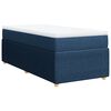 vidaXL Boxspring met matras stof blauw 80x200 cm