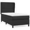 vidaXL Boxspring met matras kunstleer zwart 100x200 cm