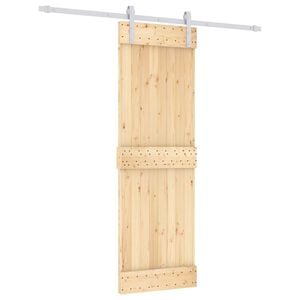 vidaXL Schuifdeur 70 x 210 cm Massief Grenenhout (Niet-Behandeld)