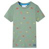 Kindershirt met korte mouwen 116 kakikleurig