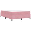 vidaXL Bedframe met matras Roze 140 x 200 cm Stof