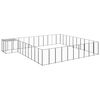 vidaXL Hondenkennel 31,46 m&sup2; staal zwart