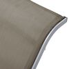 vidaXL Ligbed textileen en aluminium taupe