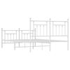 vidaXL Bedframe met hoofd- en voeteneinde metaal wit 150x200 cm