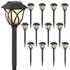 vidaXL Buitenzonne-lampen met grondpin 12 st Warmwit 42 cm PP