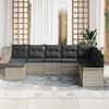 vidaXL Tuin Sofa Set met kussen 8 pcs Lichtgrijs poly rattan