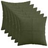 vidaXL Kussensloop 6 pcs ALMELO Groen 30 x 30 cm corduroy