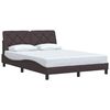 vidaXL Bedframe zonder matras 120x200 cm stof donkerbruin