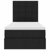 vidaXL Opbergbed met LED met matras Zwart 90 x 190 cm Polyester