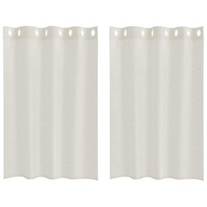 vidaXL Voile Gordijn 2 st Cr&egrave;me 140 x 140 cm Polyester