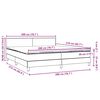 vidaXL Boxspring met matras fluweel donkergrijs 200x210 cm