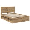 vidaXL Bedframe Ambachtelijk eiken 140 x 200 cm Massief grenenhout