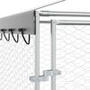 vidaXL Hondenkennel met dak 3x7,5x2,5 m gegalvaniseerd staal zilver