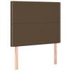 vidaXL Boxspring met matras stof donkerbruin 100x200 cm