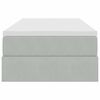 vidaXL Opbergbed met matras met matras Lichtgrijs 90 x 190 cm Fluweel
