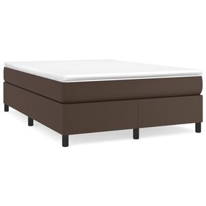 vidaXL Boxspring bed kunstleer bruin 140x190 cm