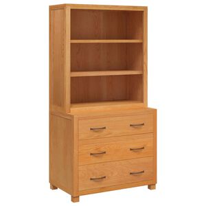 vidaXL Opslagmeubel Set 2 st Bruin 80 x 50 x 160 cm Massief Eikenhout