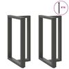 vidaXL Bartafelpoten 2 st T-vormig 60x35x(90-91) cm staal antraciet